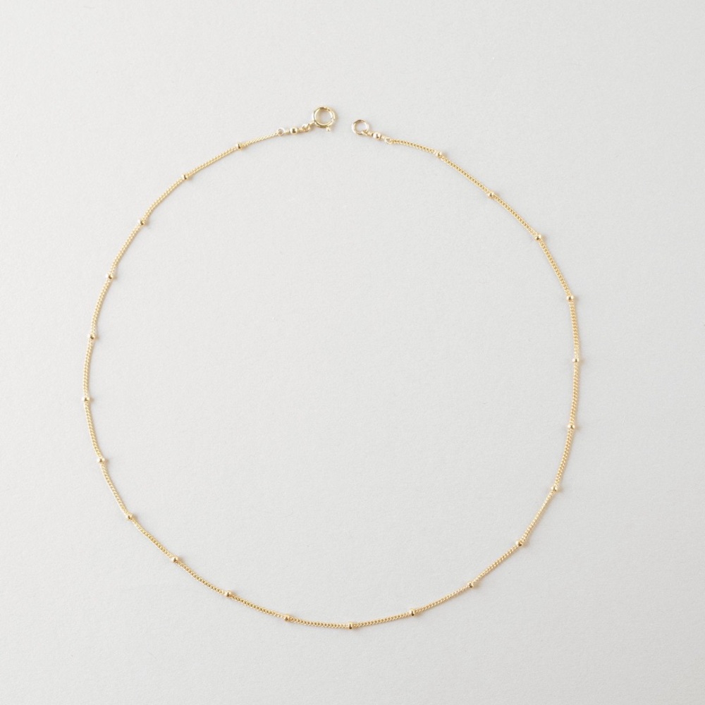 Dainty Beaded Chain Necklace